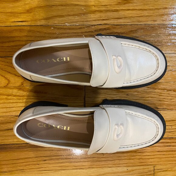 Coah Leah Loafer in Leather/Chalk, Size 7.5 - Picture 7 of 9